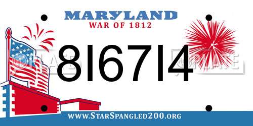 8I67I4 Maryland License Plate