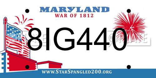 8IG440 Maryland License Plate