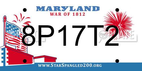 8P17T2 Maryland License Plate