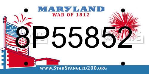 8P55852 Maryland License Plate