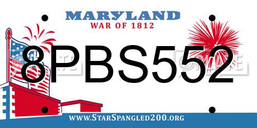 8PBS552 Maryland License Plate
