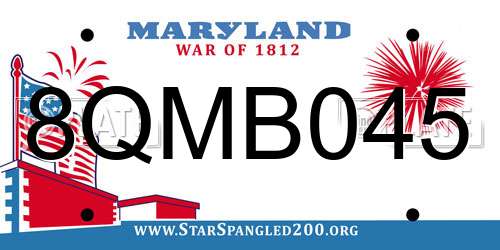 8QMB045 Maryland License Plate