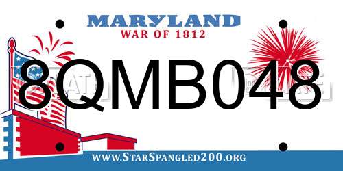 8QMB048 Maryland License Plate