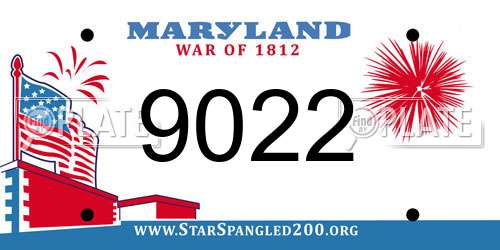 9022 Maryland License Plate