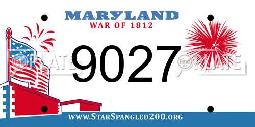 9027 Maryland License Plate