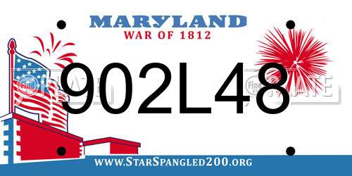 902L48 Maryland License Plate