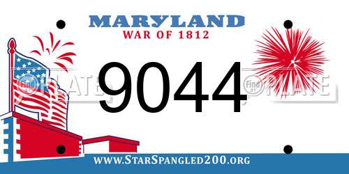 9044 Maryland License Plate