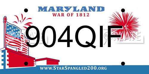 904QIF Maryland License Plate
