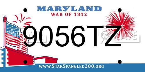 9056TZ Maryland License Plate