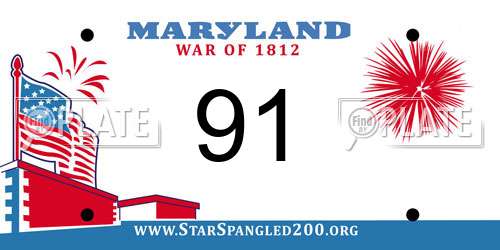 91 Maryland License Plate