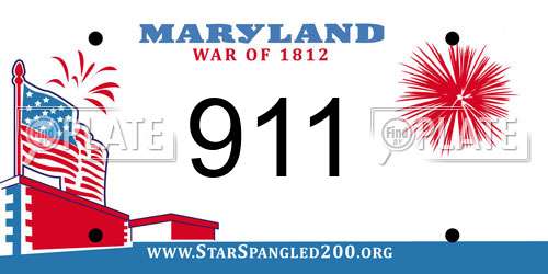 911 Maryland License Plate