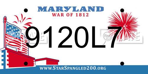 9120L7 Maryland License Plate