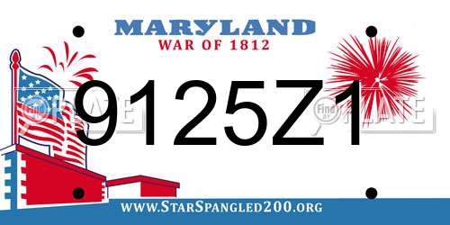 9125Z1 Maryland License Plate