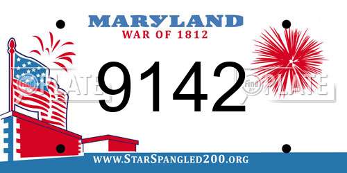 9142 Maryland License Plate