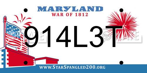914L3T Maryland License Plate