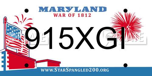 915XGI Maryland License Plate