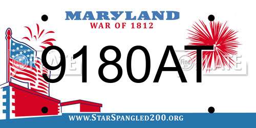 9180AT Maryland License Plate