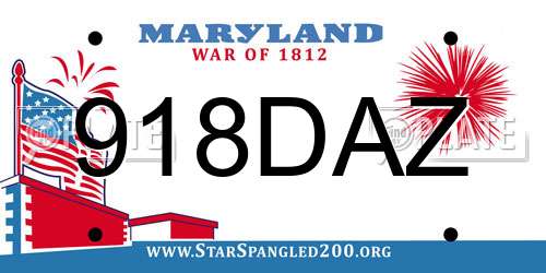 918DAZ Maryland License Plate
