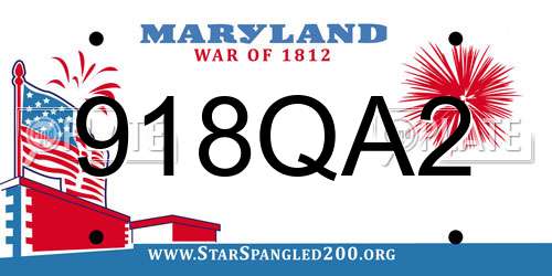 918QA2 Maryland License Plate