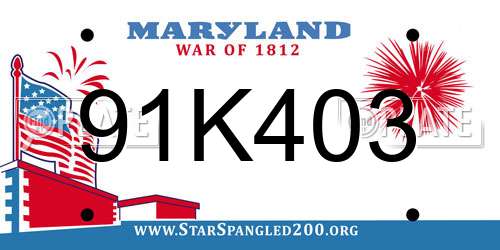 91K403 Maryland License Plate