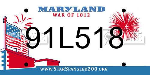91L518 Maryland License Plate