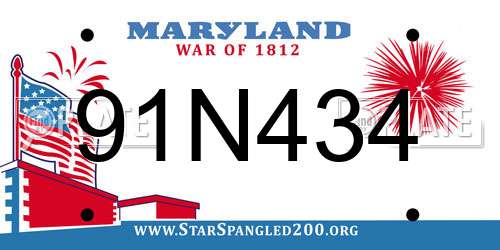 91N434 Maryland License Plate