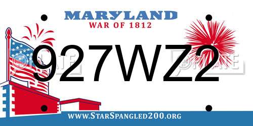 927WZ2 Maryland License Plate