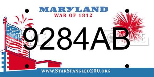 9284AB Maryland License Plate