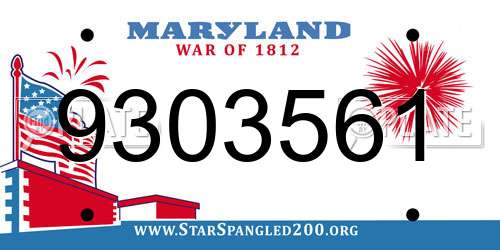 9303561 Maryland License Plate