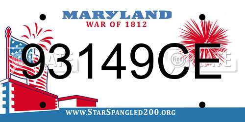 93149CE Maryland License Plate