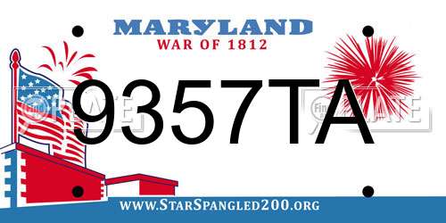 9357TA Maryland License Plate