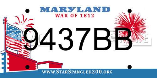 9437BB Maryland License Plate