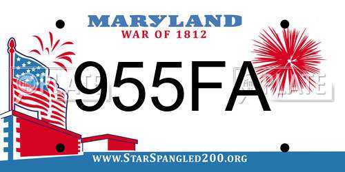 955FA Maryland License Plate