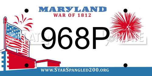 968P Maryland License Plate