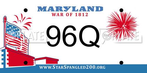 96Q Maryland License Plate