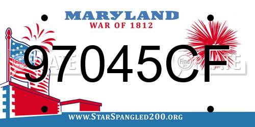97045CF Maryland License Plate