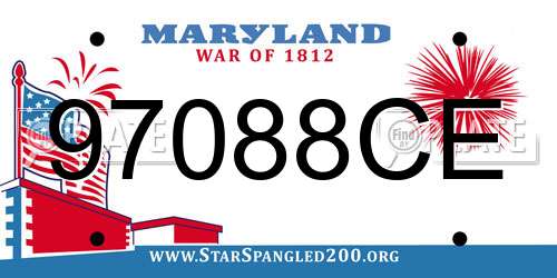 97088CE Maryland License Plate