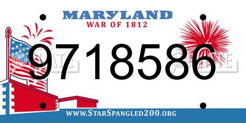 9718586 Maryland License Plate