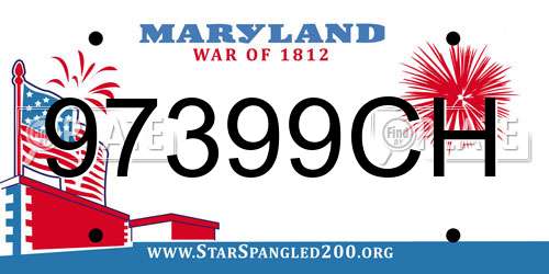 97399CH Maryland License Plate