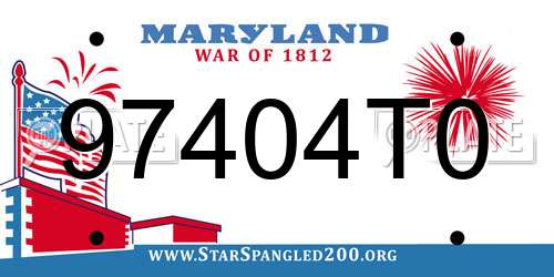 97404T0 Maryland License Plate