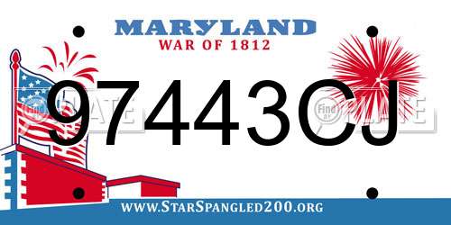 97443CJ Maryland License Plate