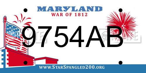 9754AB Maryland License Plate