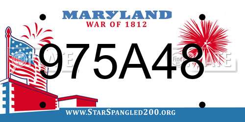975A48 Maryland License Plate