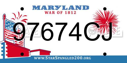 97674CJ Maryland License Plate