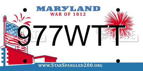 977WTT Maryland License Plate
