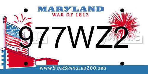 977WZ2 Maryland License Plate