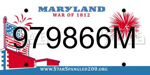 979866M Maryland License Plate