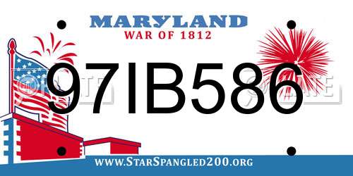 97IB586 Maryland License Plate