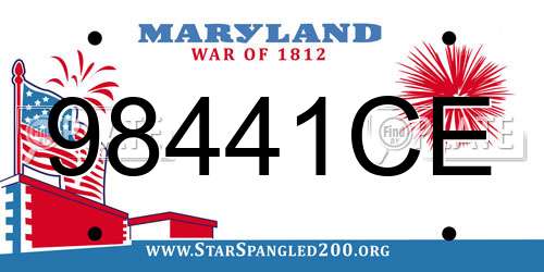 98441CE Maryland License Plate