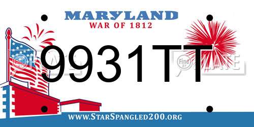9931TT Maryland License Plate